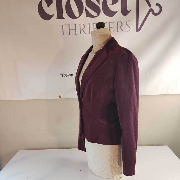 Tommy Hilfiger Women's Dark Red Blazer - Picture 4 of 5